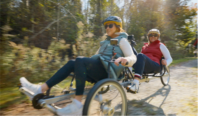 Ruby and her dad skiing