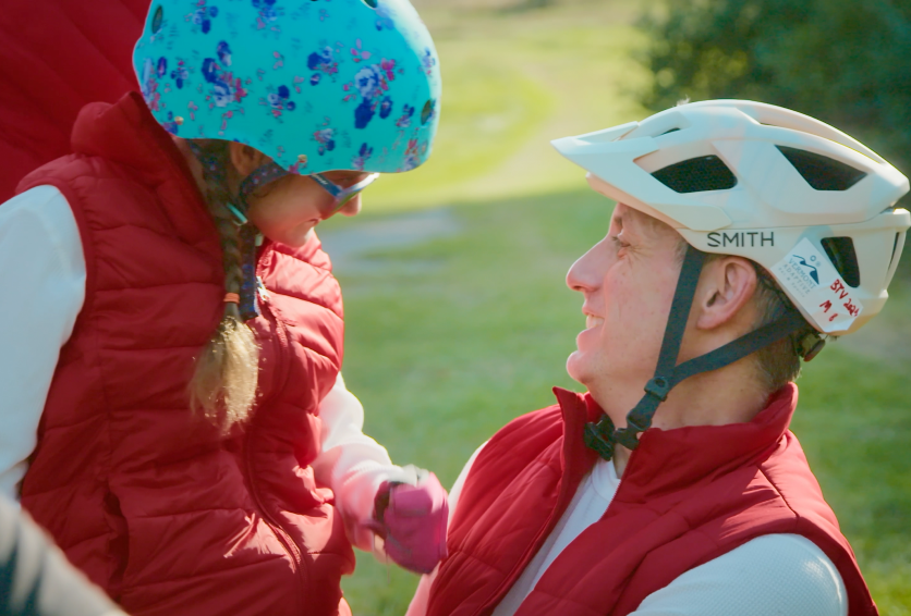 Hand touching something.