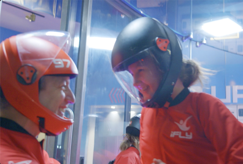 Hand touching something.